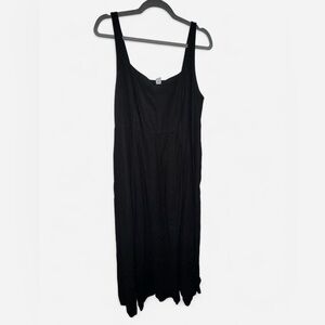 Old Navy Women’s Fit & Flare Linen-Blend Midi Dress